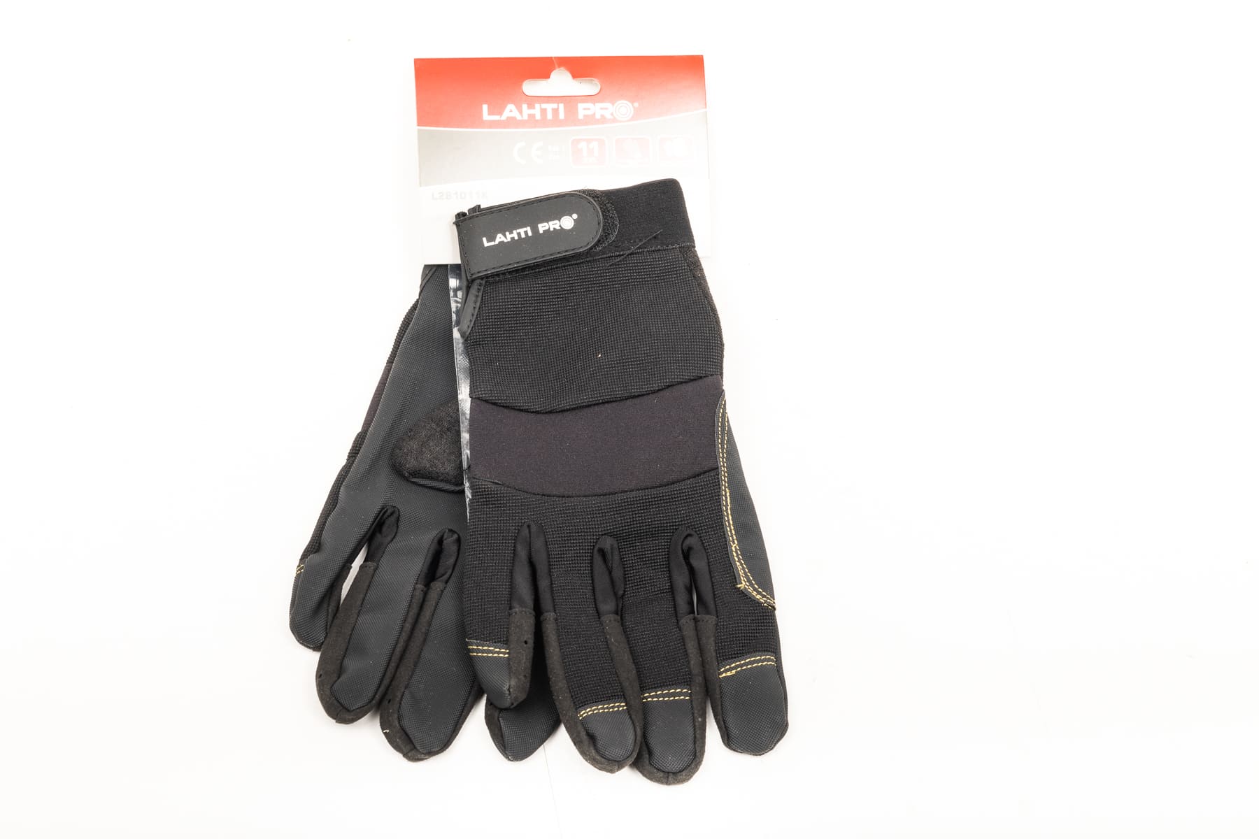 Gloves Mech. Black L281009P, Card, 9 , CE, LAHTI