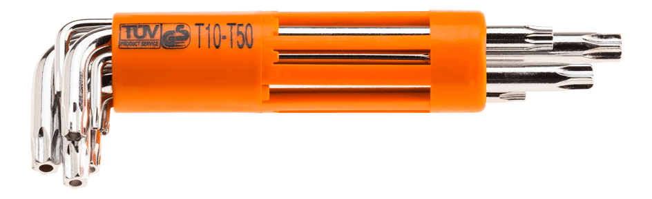 Torx Key Set with Hole 9 pcs T10 - T50
