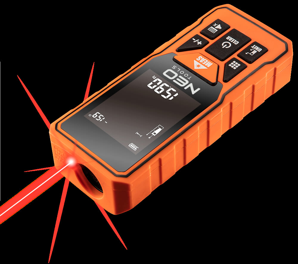 Avståndsmätare laser 0.2- 60m, laserpass, NEO Tools