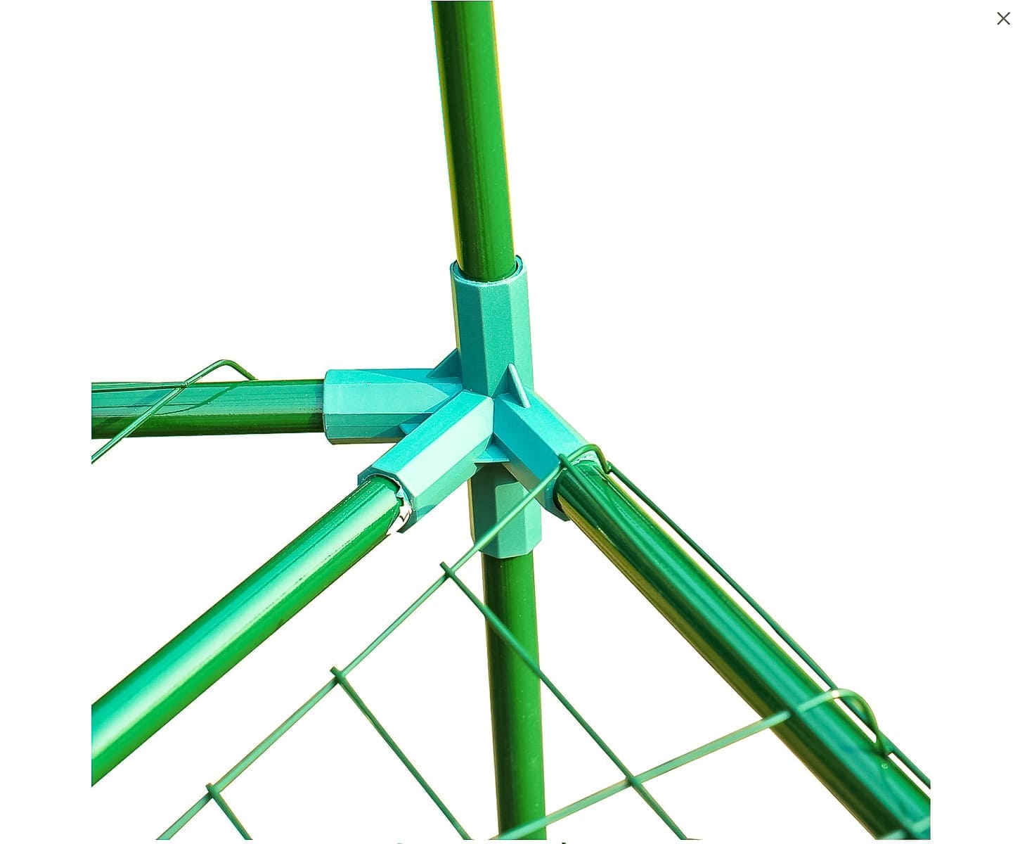 Plastväxthus med hyllor, snygg rund kompaktmodell (sexkantig) diam. 193 cm, höjd 225 cm grön transparent (odlingstält, växthustält)
