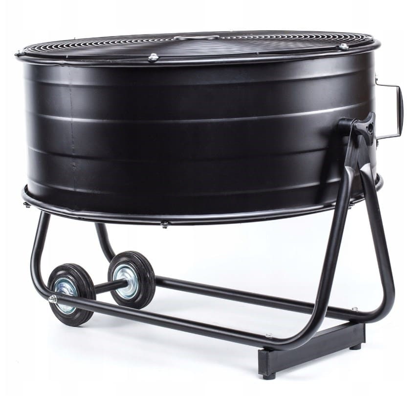 Kraftfull industrifläkt 61 cm (24) 220W, golvmodell med hjul, svart pulverlackad, 1300rpm, 12000 m3/h, Powermat REA - DEMO EX