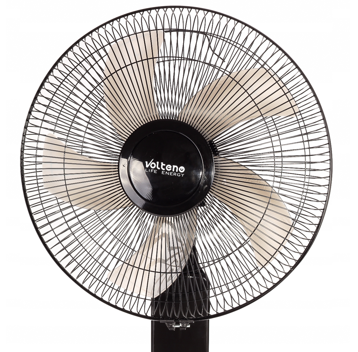 Golvfläkt med fjärr, tyst och stabil, 3 hastigheter, teleskopfot, 39 cm 50W 125 cm hög Volteno