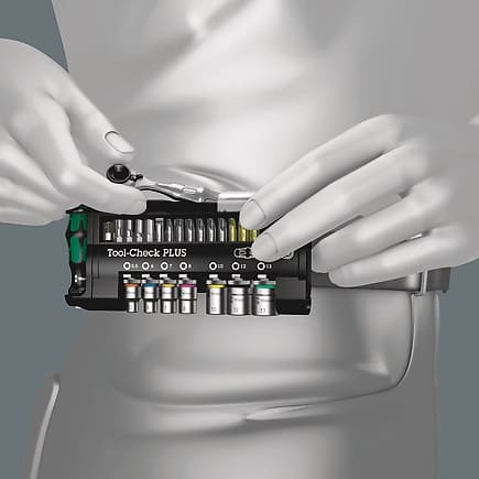 Spärrhandtag verktygsstas 38 delar, Zyklop Mini Tool-Check Automotive 1, WERA
