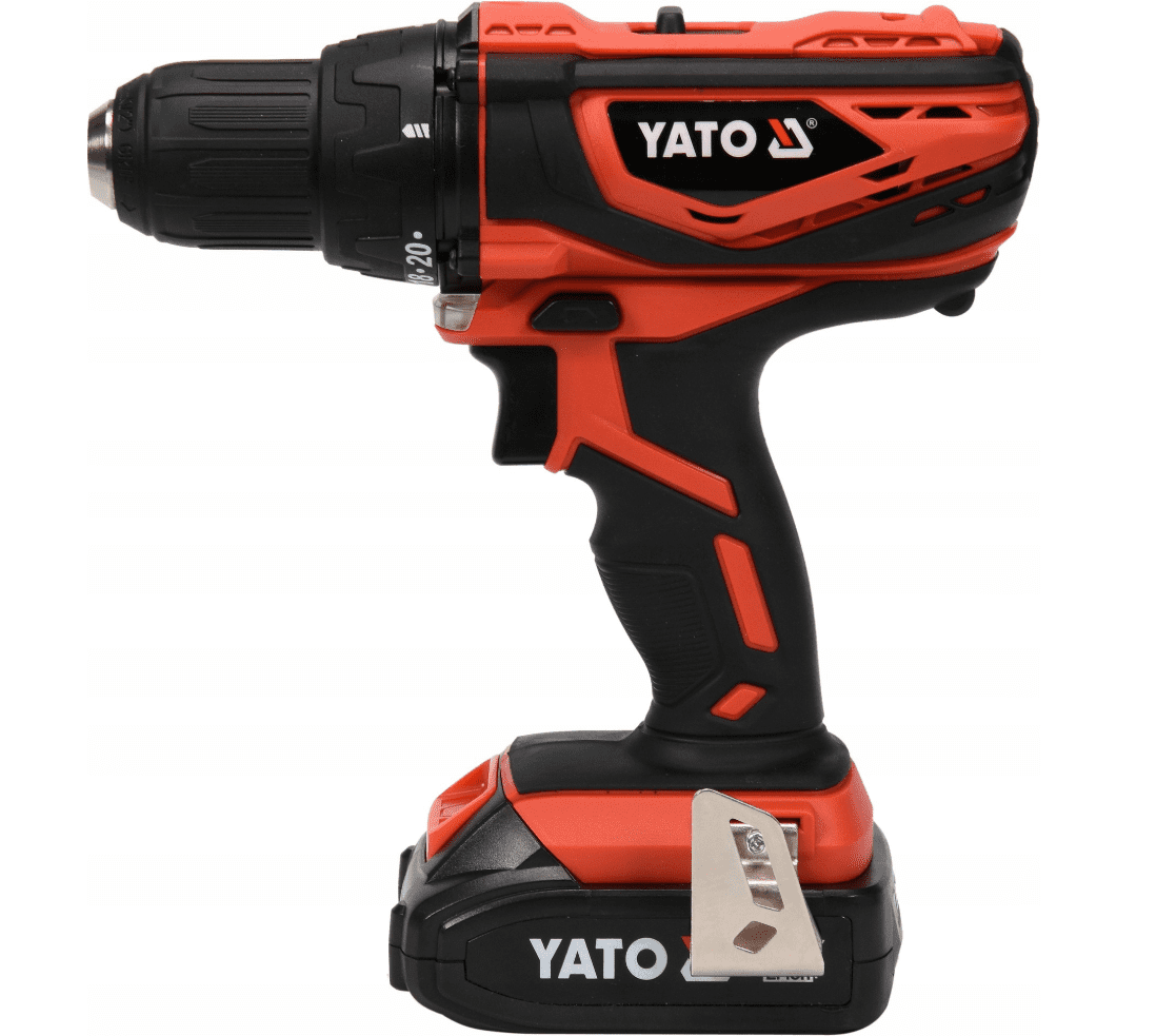 Borrmaskin, skruvdragare, sladdlös, mycket stark 18V 2A 40Nm, 0-1650rpm, 2 växlar
