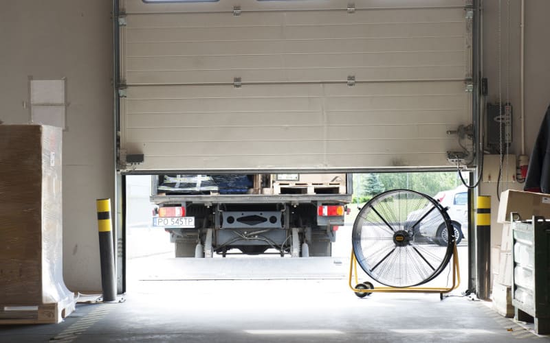 Mobil Industrifläkt 90 cm 13200 m³/h, Pulverlackad Golvmodell 412W, Master