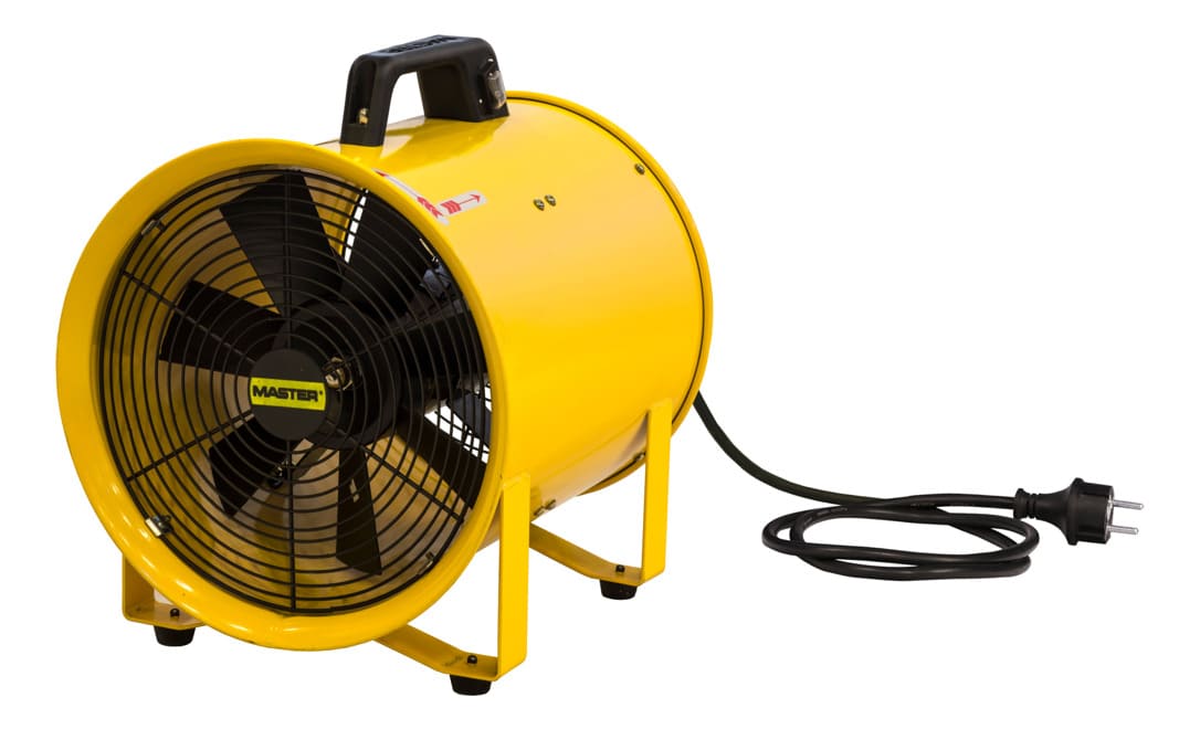 Portable Industrial Fan 350W 3900 m³/h, Yellow Powder-Coated Steel, Duct Model IP44, Master