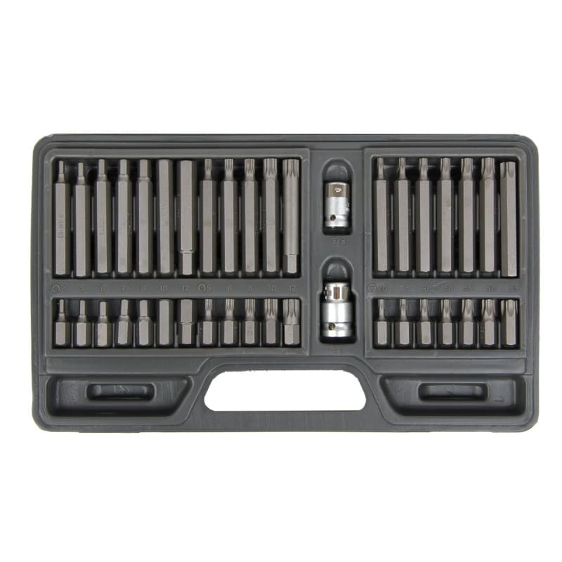 TORX and HEX Bit set T20-T55, M5-M12, HEX 4-12, 40 Pieces, S2, Proline
