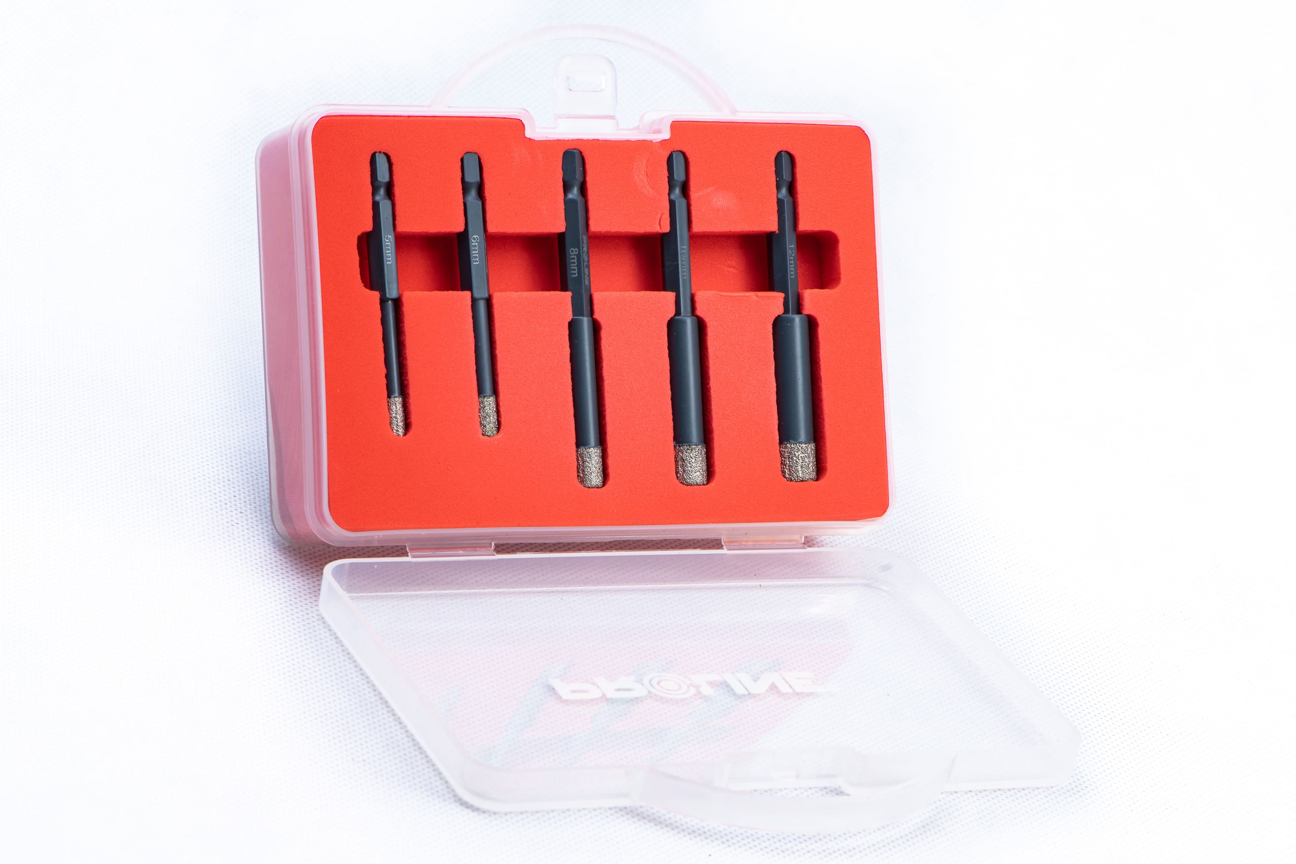 Diamond Hole Saw 5-12 mm, set of 5, 1/4, Proline