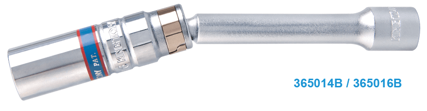 Ledad specialtändstiftshylsa 3/816 mm 12-kantig, 162 mm lång, KingTony