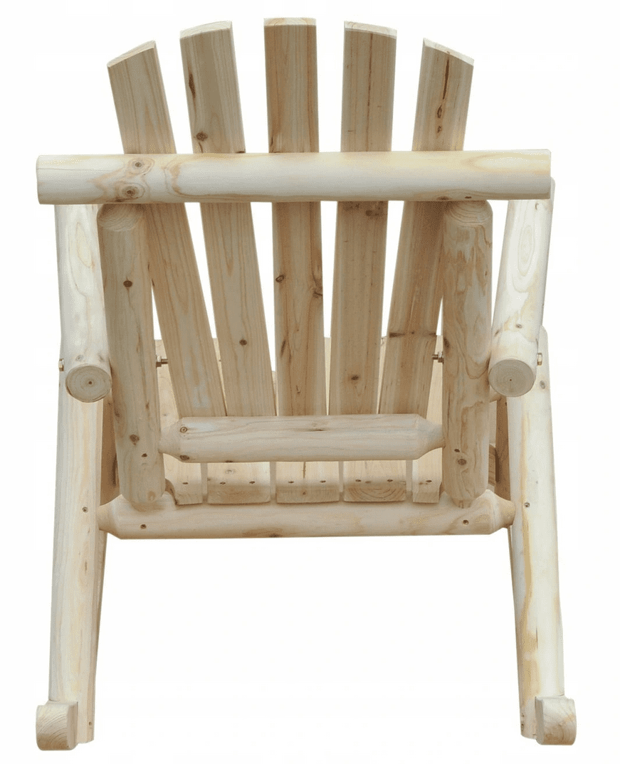 Rocking Chair Garden Fir Wood 66 x 96 x 98 cm, High Backrest, Natural Finish