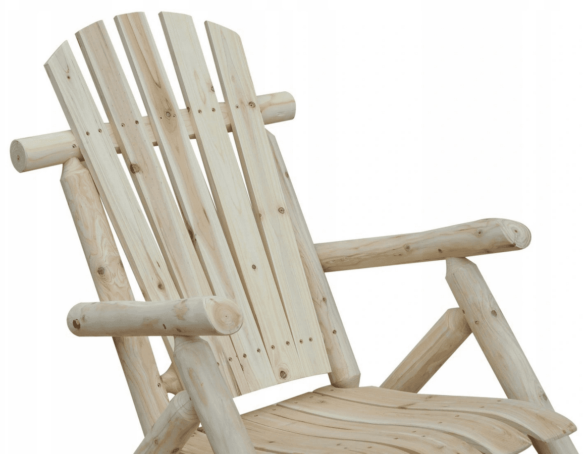 Rocking Chair Garden Fir Wood 66 x 96 x 98 cm, High Backrest, Natural Finish