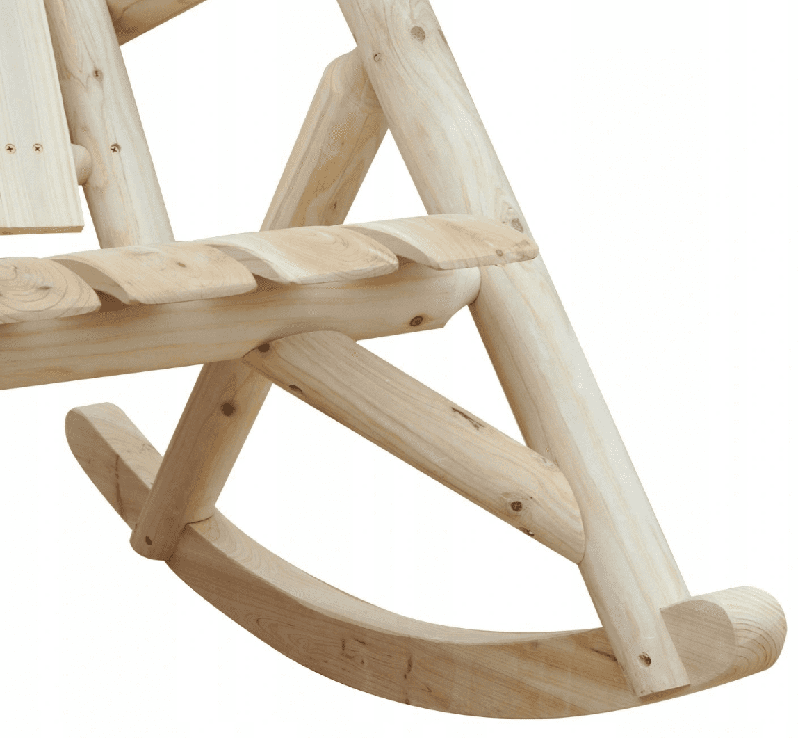 Rocking Chair Garden Fir Wood 66 x 96 x 98 cm, High Backrest, Natural Finish