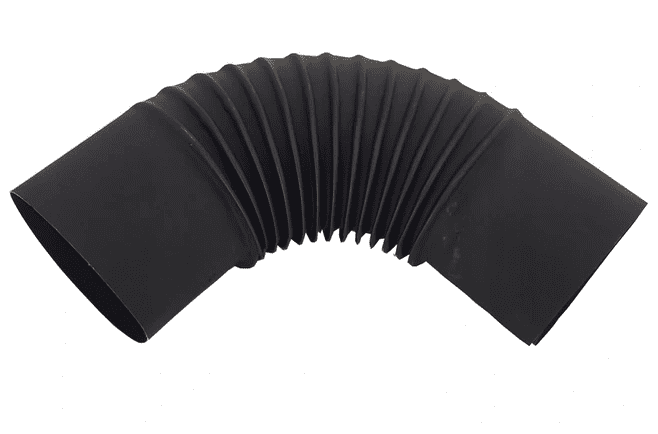 Rörböj för rökkamin, 90 grader 100 mm x 50 cm rökrör