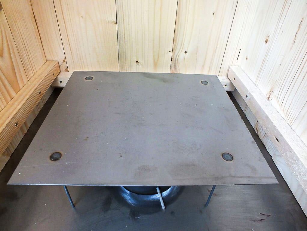 Mobilt rökskåp av trä och metall för hemmabruk, vedeldat, komplett rökeri kit, handgjort, Rustic Smoke