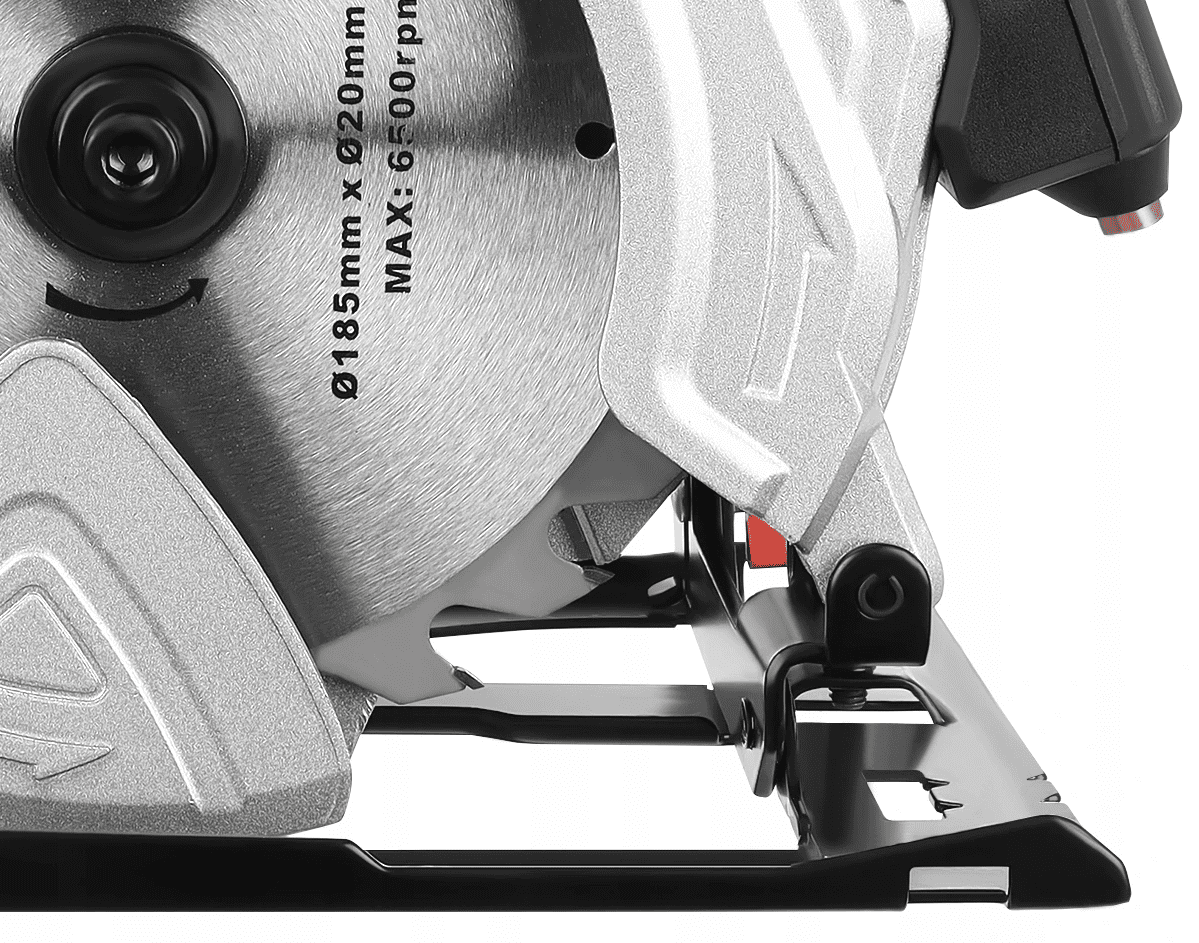 Elsåg, cirkelsåg 2850W, 230v, 5800rpm, 70 mm skärdjup, 185 mm sågskivor, laser