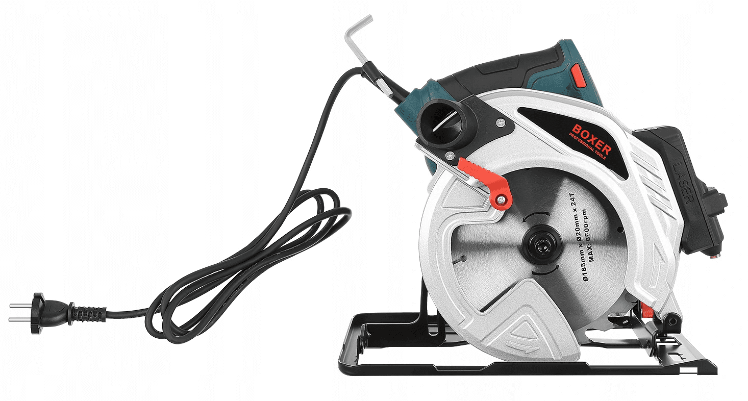 Elsåg, cirkelsåg 2850W, 230v, 5800rpm, 70 mm skärdjup, 185 mm sågskivor, laser