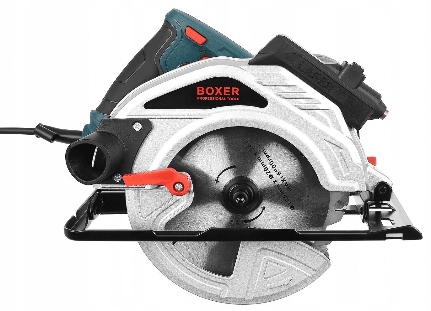 Elsåg, cirkelsåg 2850W, 230v, 5800rpm, 70 mm skärdjup, 185 mm sågskivor, laser