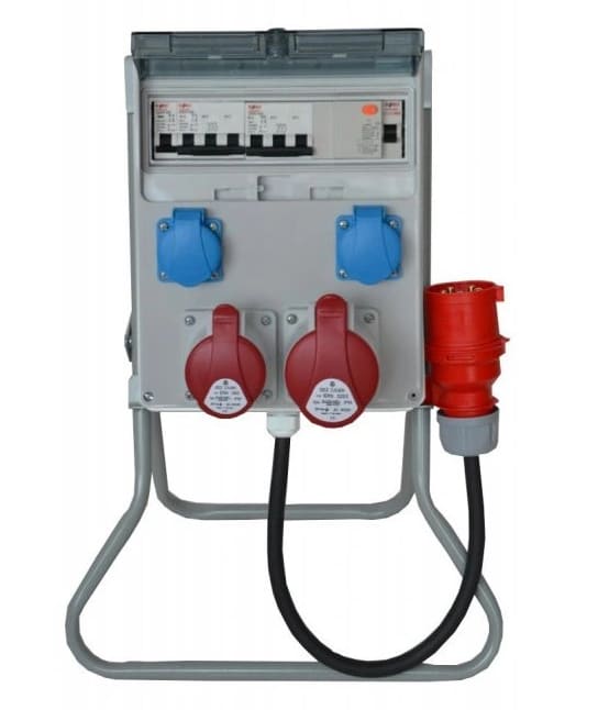 Elcentral IP442 terminaler, 2 x 230V, 1 x 32A 5P, 1 x 16A 5P