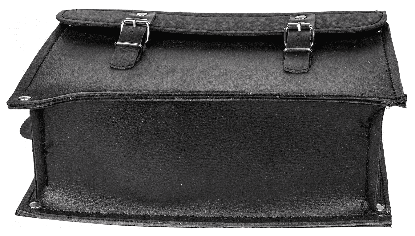 Verktygsväska av läder, tålig universal läderväska 30 x 19 x 12 cm, med axelrem