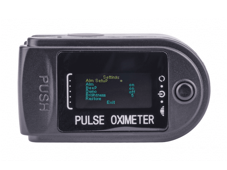 Pulsoximeter, syremätare, färg OLED display, 30-250bpm