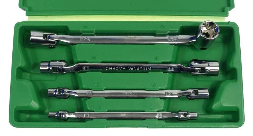 Ledhylsnyckel, TORX-E E6-E24 mm, sats 4st