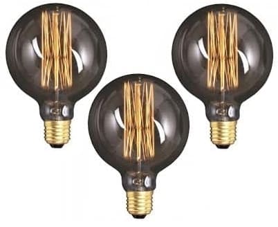 Vintage bulbs, E27 G8040W Edison 3 bulbs