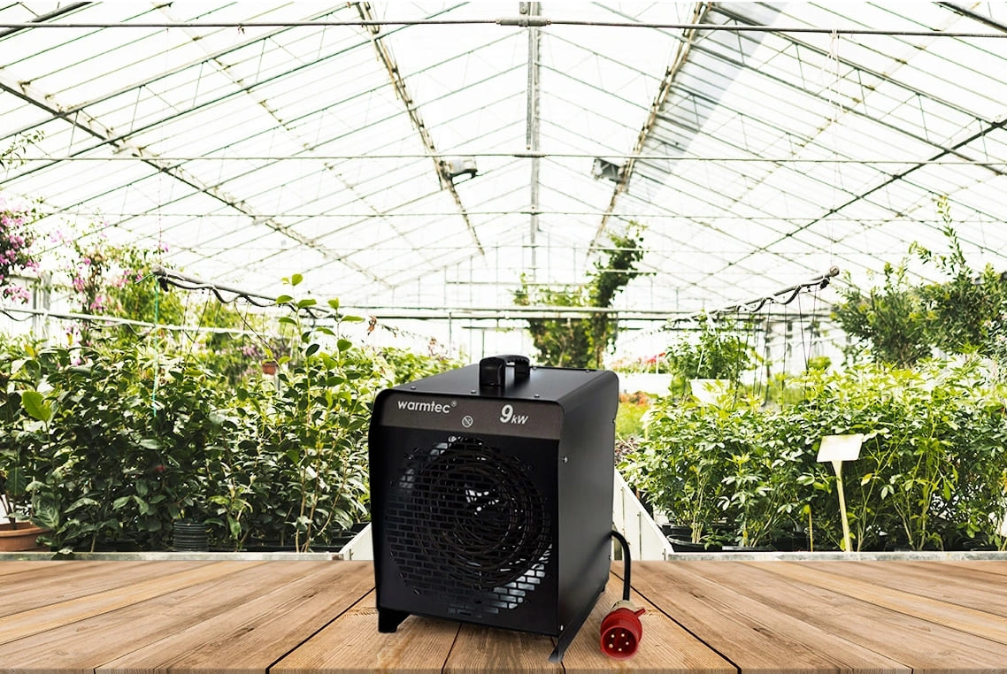 Portabel värmefläkt, byggfläkt 9 kW 400V, 845 m3/h, Warmtec