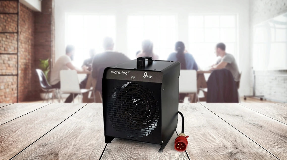 Portabel värmefläkt, byggfläkt 9 kW 400V, 845 m3/h, Warmtec