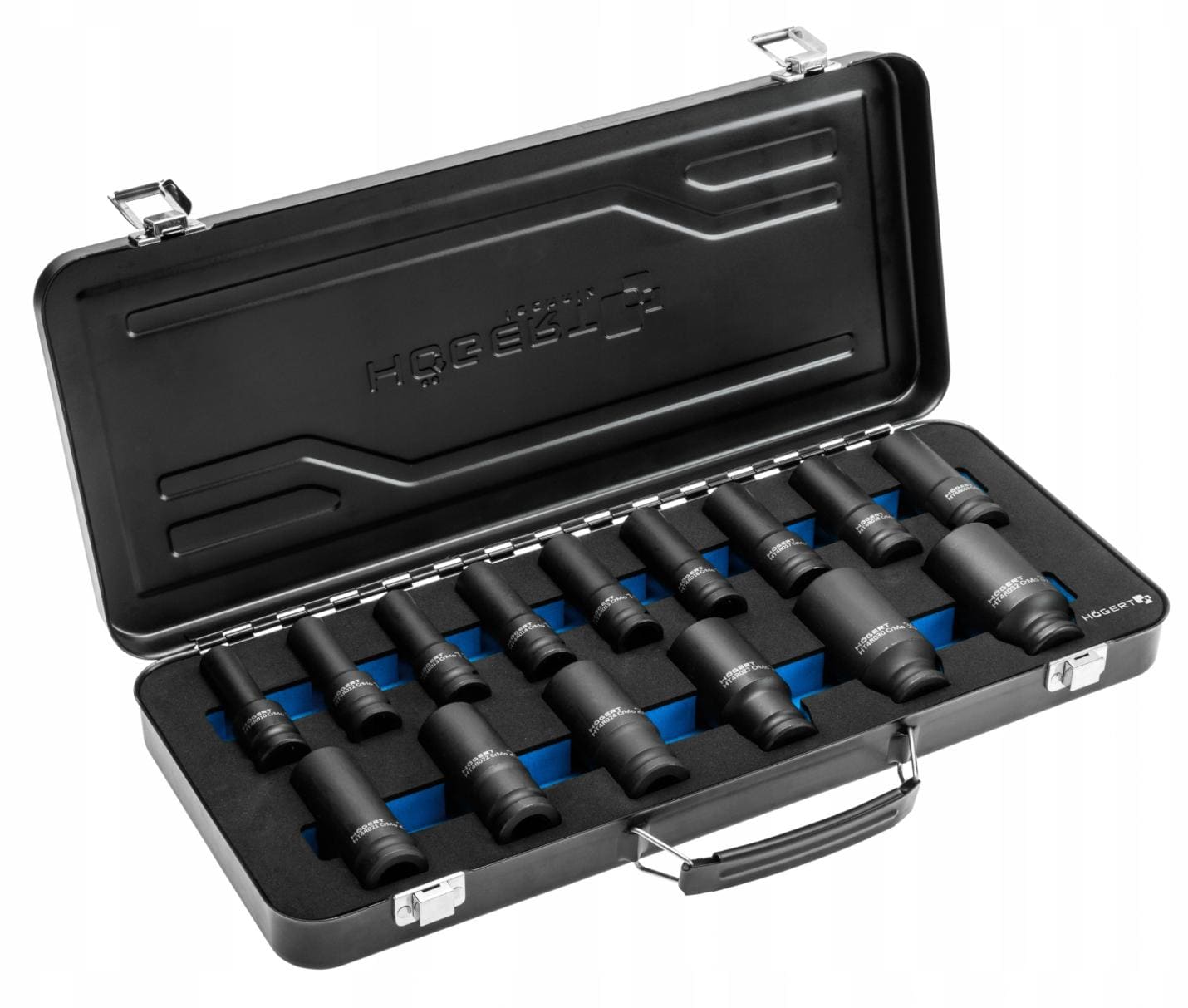 Impact Socket set 15 pcs 1/2 , 10 - 32 mm, Crv-Mo,