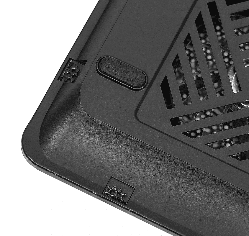 Laptop kylning, underlag med 5 kylfläktar, LED, 3 hastigheter, drivs via USB - ISO Trade
