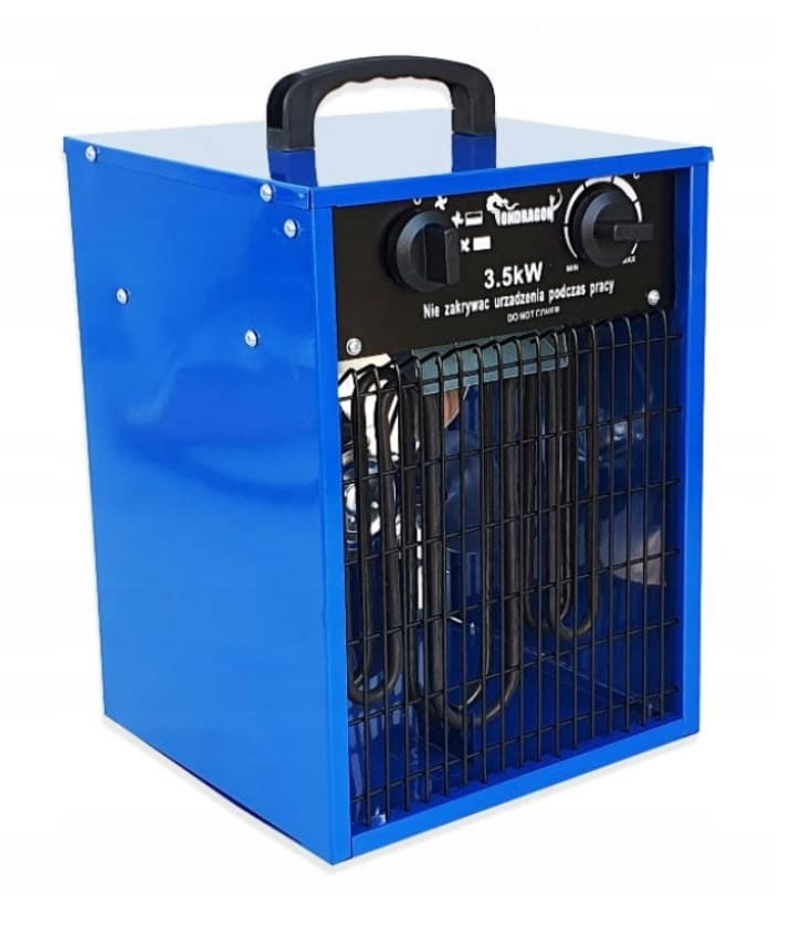 Fan Heater 3.5 kW 230V with Two Heat Settings