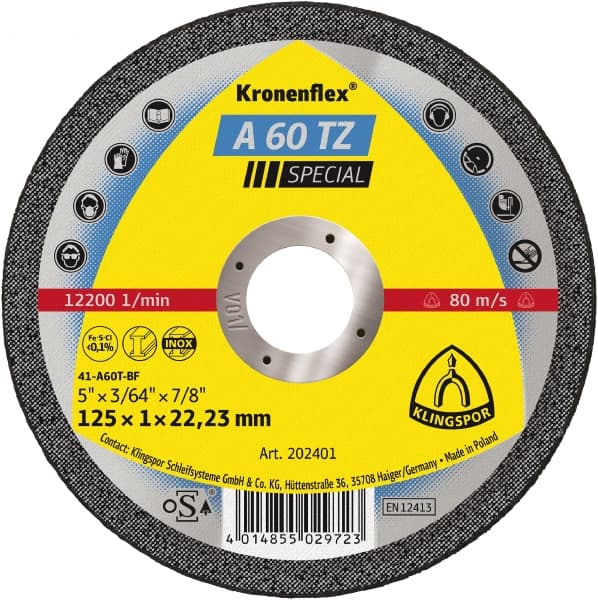 Kapskiva för metall 125 x 1,0 mm | Klingspor