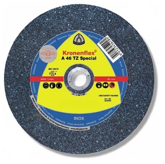 Kapskiva för metall 10st 180 x 1.6 x 22, T1A 180 A TZ INOX (8500rpm), Klingspor Kronnflex