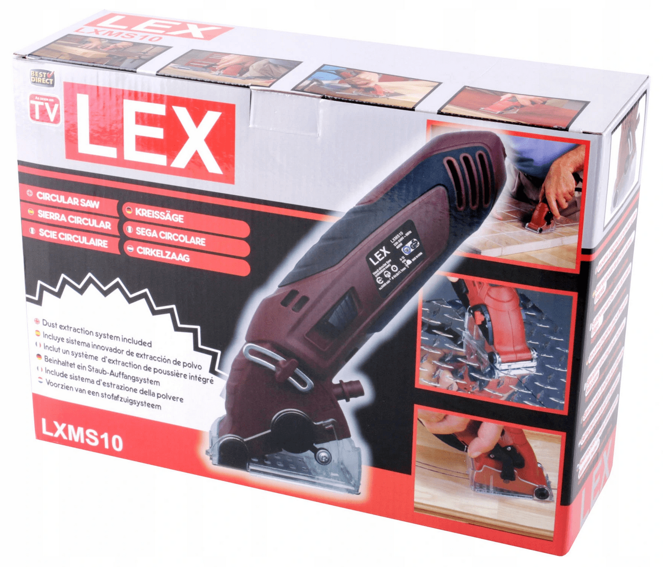 Minsåg, cirkelsåg 400W elsåg, 230v, 3400rpm, 12 mm skärdjup, 54.8 x 11.1 mm sågskivor, LEX