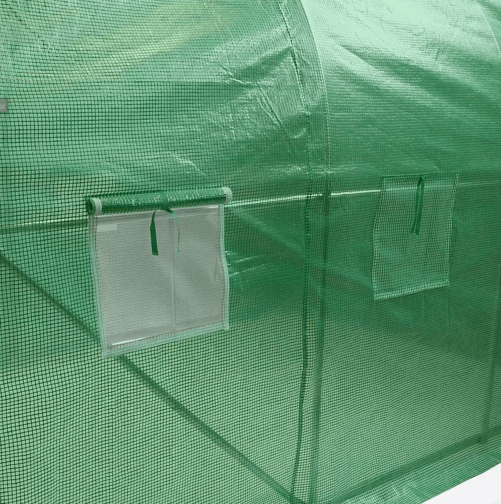 Odlingstält, växthustält höjd 2m, olika storlekar 6kvm-18kvm, med fönster, grön, Eco Garden