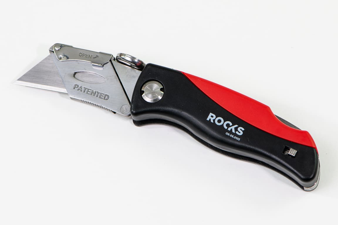 Folding utility knife, AL / COMPOSITE, material: SK5
