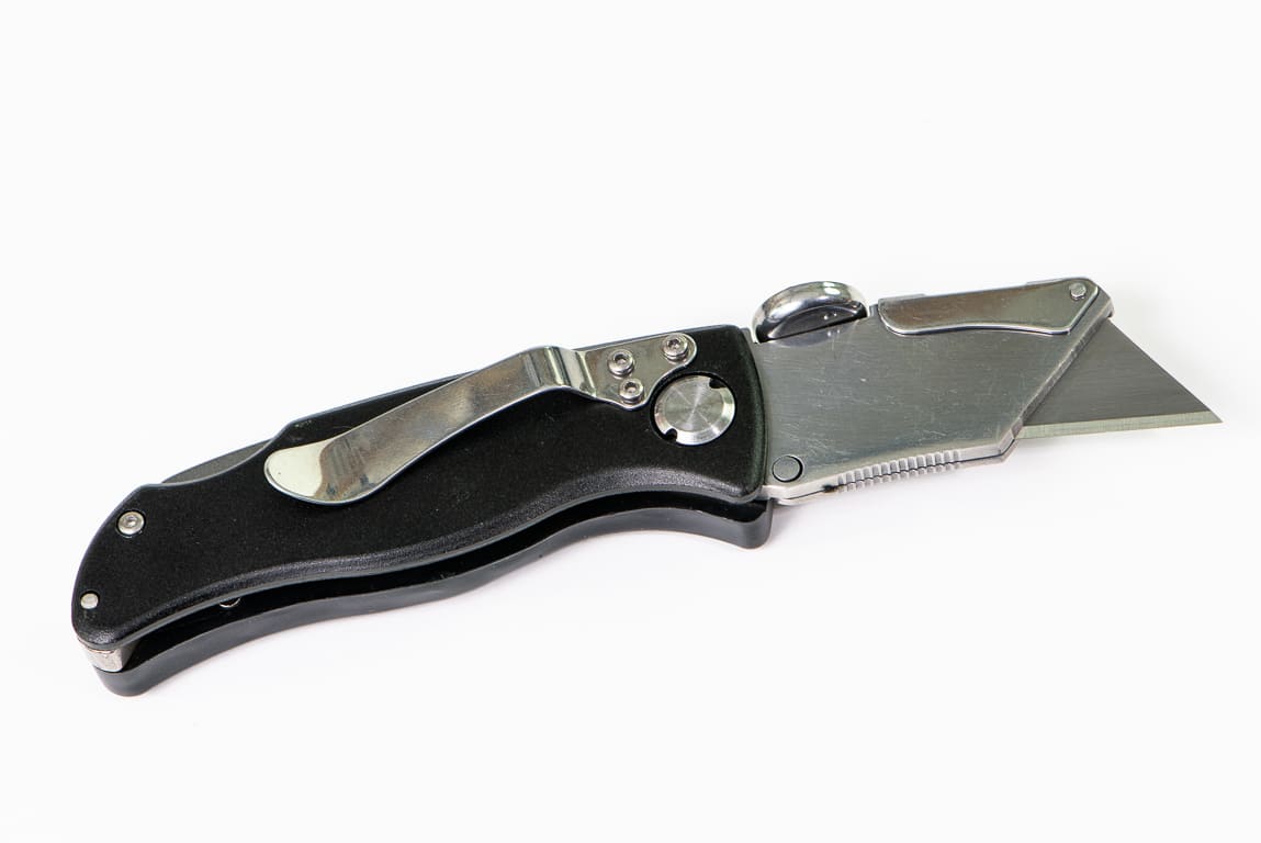 Folding utility knife, AL / COMPOSITE, material: SK5