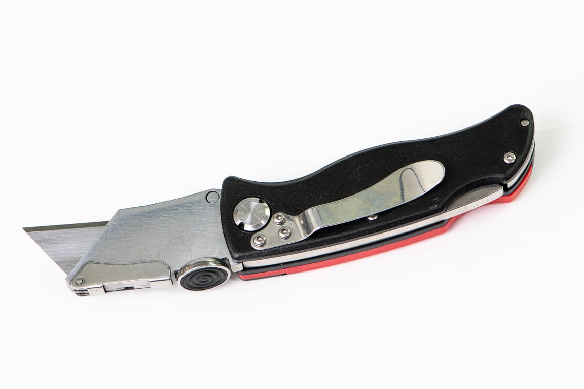 Folding utility knife, AL / COMPOSITE, material: SK5