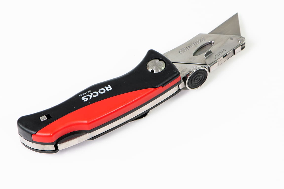 Folding utility knife, AL / COMPOSITE, material: SK5