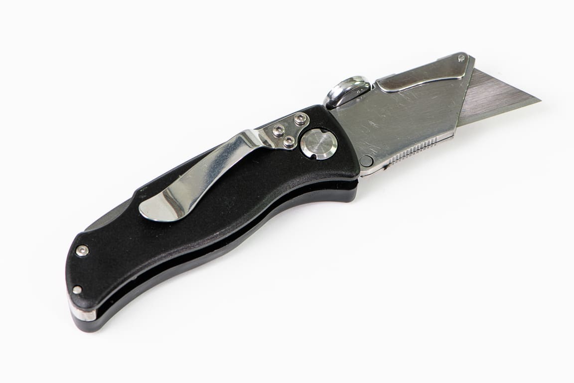 Folding utility knife, AL / COMPOSITE, material: SK5