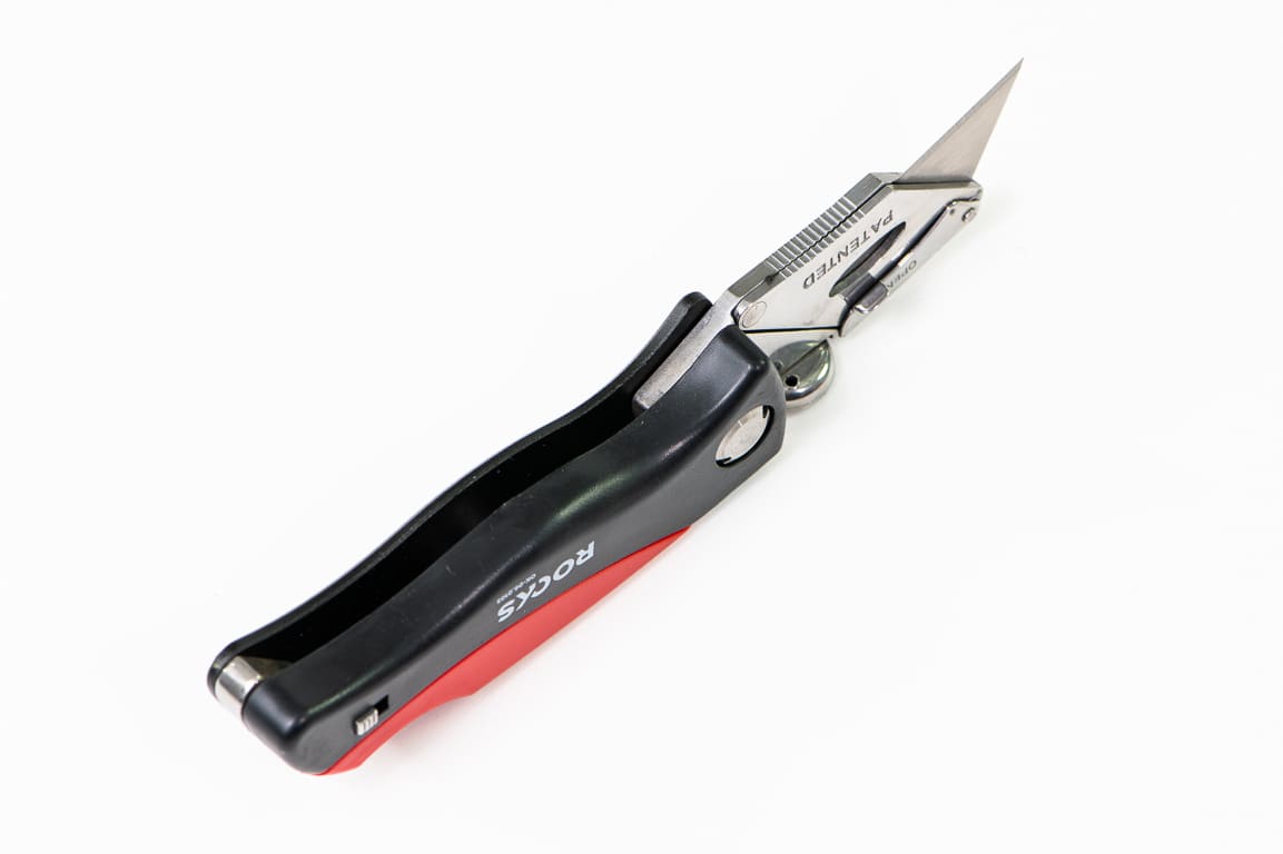 Folding utility knife, AL / COMPOSITE, material: SK5