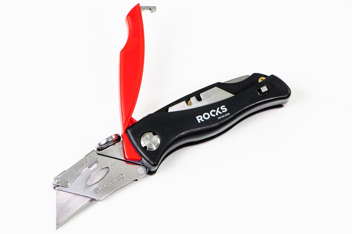 Folding utility knife, AL / COMPOSITE, material: SK5