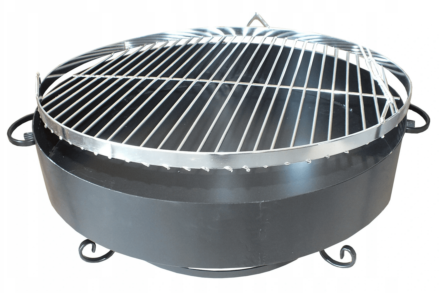 Grill, eldstad, eldkorg med lock, 55 cm