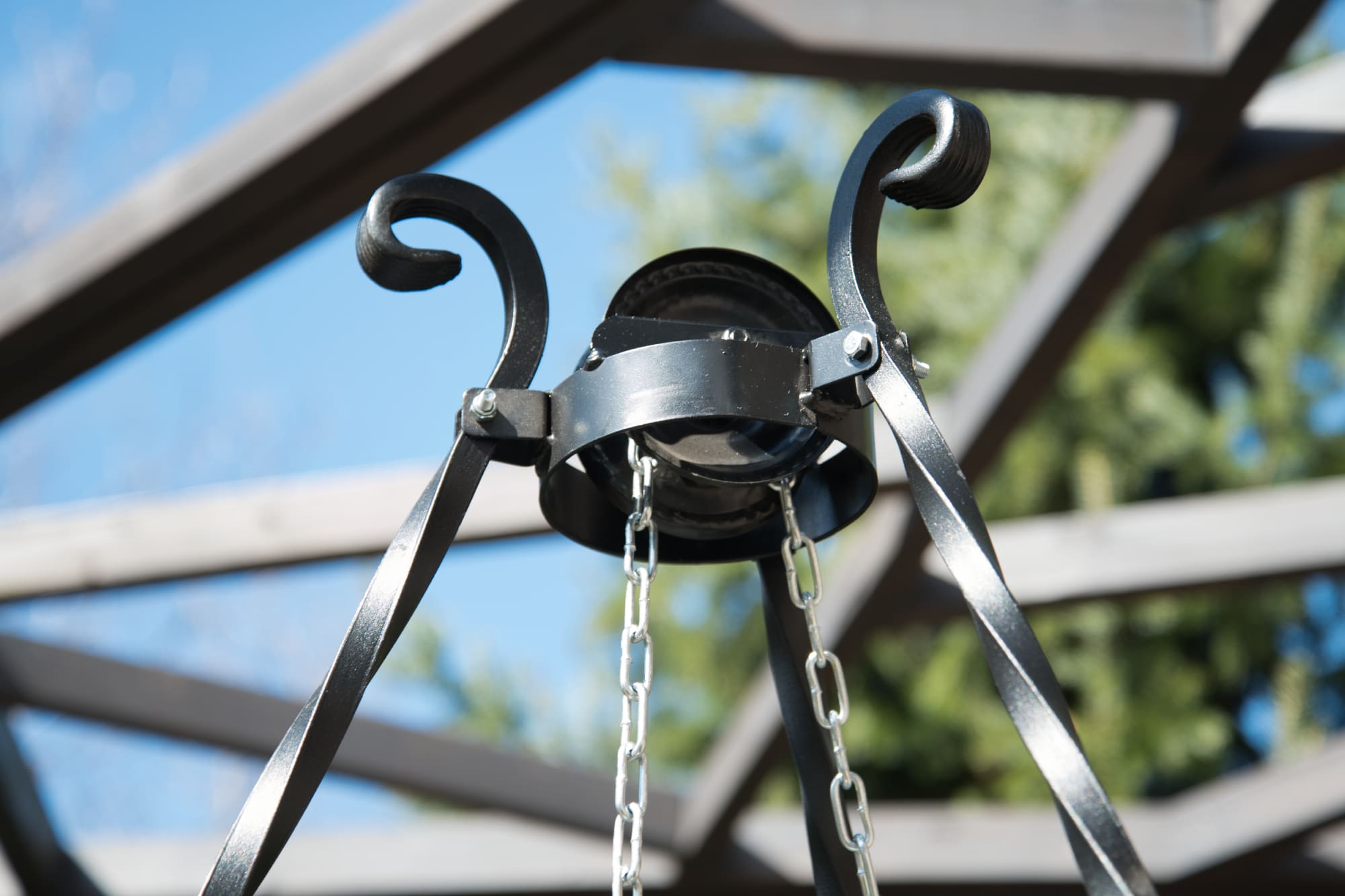 Grill, eldstad, eldkorg med lock, 55 cm