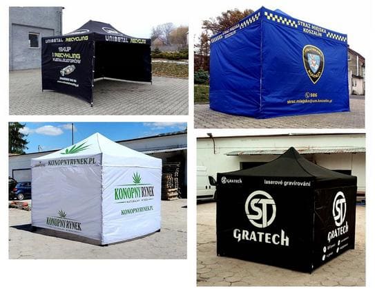 Professionellt Snabbtält 3 x 4.5m Aluminium A40H Premium PVC 320g/m² UV50+ EU, Plinth