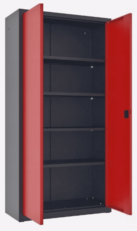 Förvaringsskåp för verkstad och garage, verktygsskåp, pulverlackad metall 199 x 80 x 43, 5 cm 65 kg