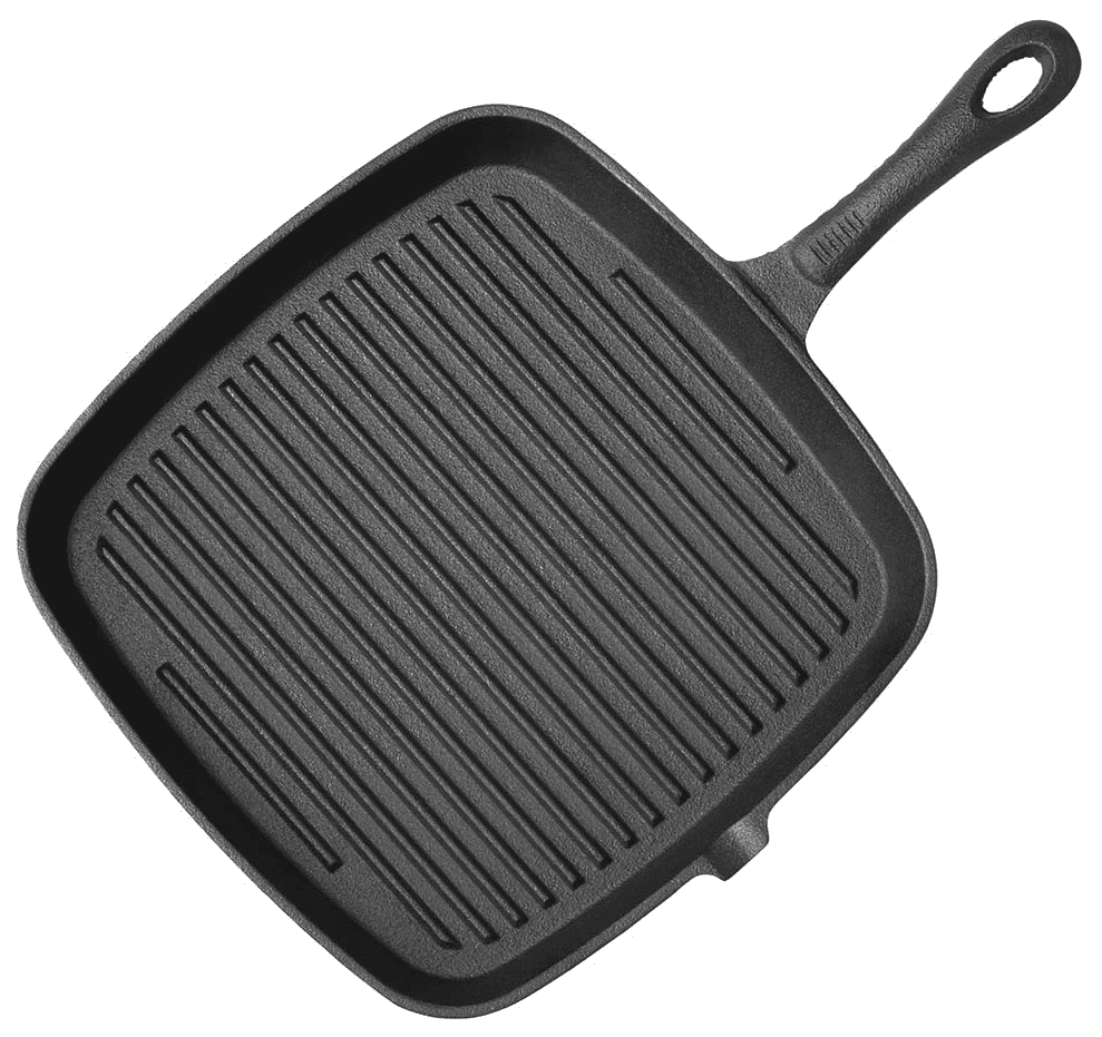 Gjutjärns grillstekpanna 24 x 24 cm, 5.5 cm hög, grillpanna