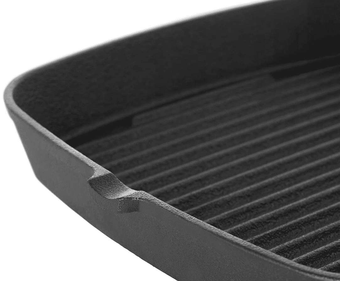 Gjutjärns grillstekpanna 24 x 24 cm, 5.5 cm hög, grillpanna