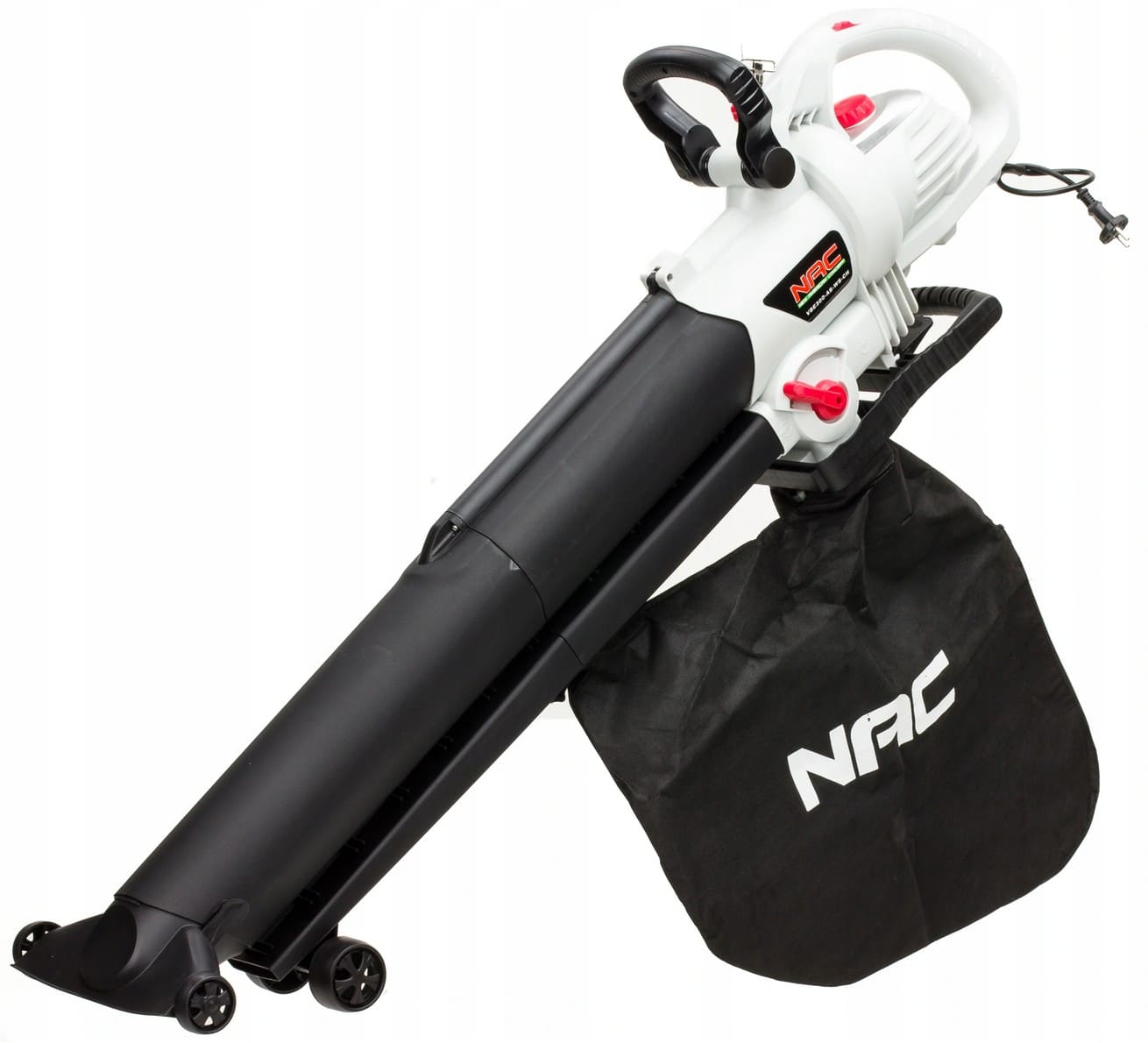 Lövblås eldriven, lövsug - 240V 3000W lövuppsamlare, 14 m3/min, 45L, 10:1, 8000-14000 RPM, NAC