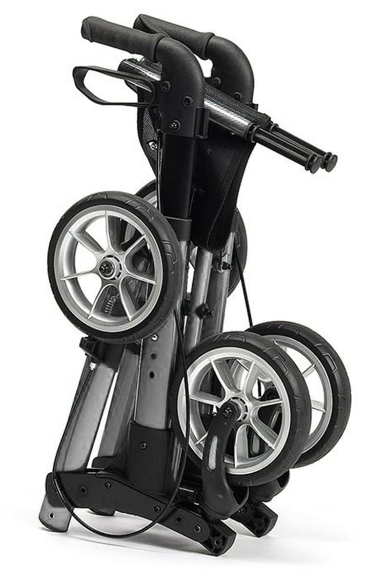 Rollator lättvikt, hopfällbar, bekväm sits, väska, max 130 kg, inom- och utomhusbruk, Vermeiren Quadri Light